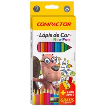 Imagem de Lápis de Cor Compactor Neo-Pen 12 Cores