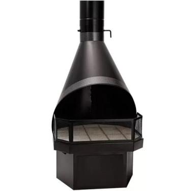 Imagem de Lareira Suíça Metálica Aberta 693T Craca Prata Metávila