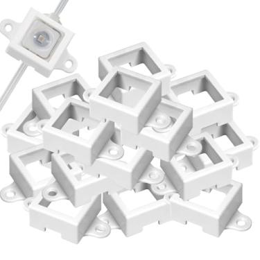 Imagem de Suportes de montagem adequados para luzes LED Govee Outdoor H705 versão não profissional Elite H805, suporte de clipes de luz externa para Govee (branco, 60)