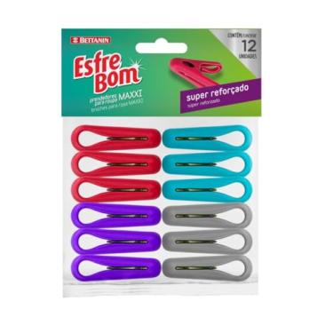 Imagem de EsfreBom - Prendedor para Roupas Reforçado, Embalagem com 12 Unidades, Bettanin