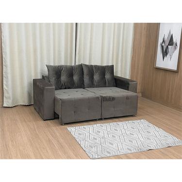 Imagem de Sofá Retrátil 1,80 m Marrom 500 Esther