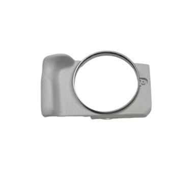 Imagem de Peças de câmera compatíveis com Canon EOS R50 R100 capa frontal com moldura de anel com borracha HDMI preto branco peças de câmera (prata)