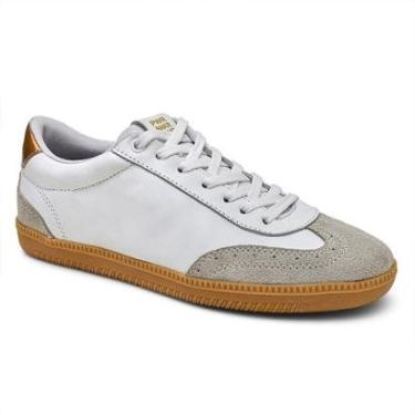 Imagem de Tênis Feminino Com listras Em Couro Casual moda Blogueiras Dia a Dia-Feminino