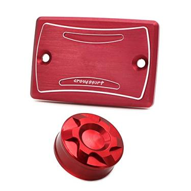 Imagem de Crazy Sport Tampa do reservatório de fluido de freio dianteiro traseiro para motocicleta Yamaha MT09 MT10 MT07 FZ09 FZ07 FZ10 MT-09 MT-10 MT-07 FZ-09 FZ-07 FZ-07 FZ-10 acessórios tampa 2019 2020