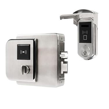 Imagem de Fechadura de porta eletrônica com impressão digital Smart Lock com leitor de cartão IC Verificação de impressão digital para porta externa IP65 (Cor: Impressão digital IC A) (impressão digital Ic a