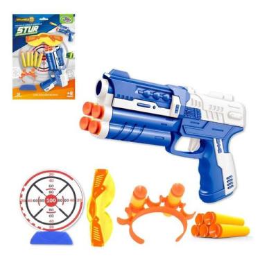 Imagem de Lança Dardos Arminha Pistola Infantil Com Óculos e Alvo 9 Pç - Wellmix