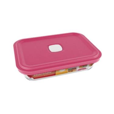 Imagem de 1 Potes de Vidro Facilita Retangular Marmita 750Ml Marinex - NADIR FIG