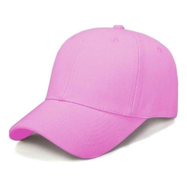 Imagem de Boné Liso Básico Adulto Unissex Ajuste Aba Curva Em Cores - bone, Rosa