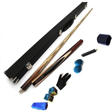 Imagem de ZHANGDONG Tacos de sinuca para tacos de sinuca acessórios de bilhar 3/4 taco de taco com estojo de taco de bilhar de madeira de cinza kit de taco de sinuca de bilhar, B, 11 mm 9,8 (cor: B; tamanho: 11