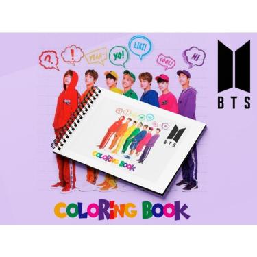 Imagem de Kit Livro de Colorir Stitch Moana Princesas Evangélico religiosos Dorama BTS 50 folhas com ou sem canetinhas 24 cores