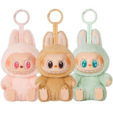 Imagem de Chaveiro de pelúcia HQDZSZ Labubu para bolsas, chaves e mochilas