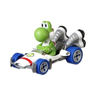 Imagem de Hot Wheels Carrinho Mario Kart (Yoshi GBG29 - Mattel GBG25)