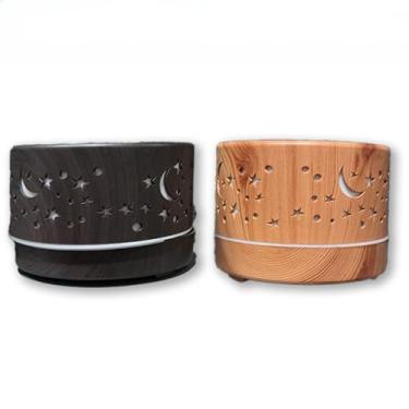 Imagem de Mini Umidificador De Ar E Difusor De Óleo Essencial Madeira Elétrico Ultrassônico Portátil Para Quarto(Umidificadores de aromaterapia)