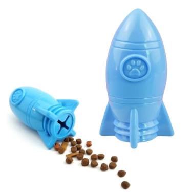 Imagem de Foguete Porta Petisco de Borracha Brinquedo Mordedor para Cachorro
