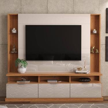 Imagem de Estante Home Bilbao Lukaliam para TV até 70" 3 Portas