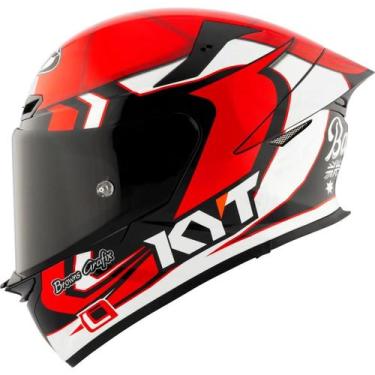 Imagem de Capacete KYT TT Revo Bayliss Preto Branco e Vermelho, 60