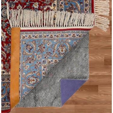 Imagem de DuraHold Plus, feltro e borracha, tapete antiderrapante patenteado, grau profissional, seguro para todos os tipos de piso 0,63 cm (1/4") de espessura 6x9 Purple/Gray