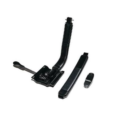 Imagem de Suporte para Encosto de Cadeira Secretária, Flange com L Sanfonado Fixo, Preto