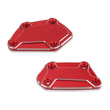 Imagem de Acc-Creativity Tampa do reservatório de fluido de freio dianteiro de alumínio para motocicleta, tampa do reservatório do cilindro mestre compatível com BMW R NINE T K1600B R1250RS R1200GS (vermelho)