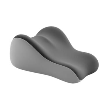 Imagem de WeiLaiKeQi Travesseiro de leitura ergonômico para sentar na cama, presente, suporte de cintura, travesseiro portátil para elevação de pernas, espuma de memória, Cinza