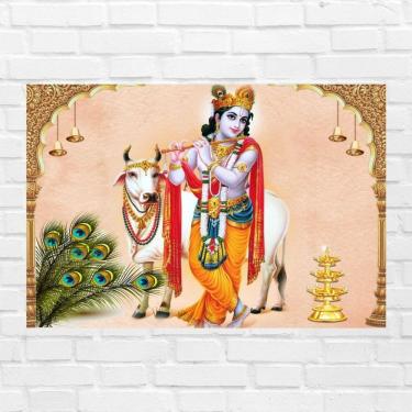 Imagem de Placa Decorativa Mdf Krishna Tamanho 20x27cm Modelo 3