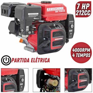 Imagem de Motor Estacionário Potente Ge 700-e 212cc 7hp 4t à Gasolina