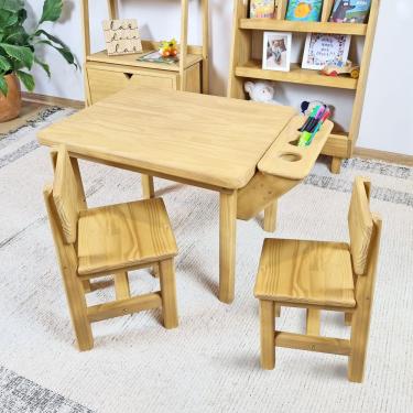 Imagem de Mesa com 2 Cadeiras Infantil Alecrim 50A x 84L x 55P Cor MEL