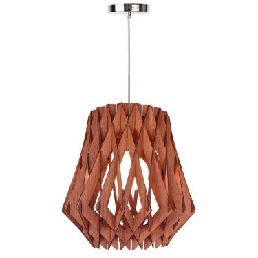 Imagem de Lustre Pendente Em Madeira Favo - Jequitiba