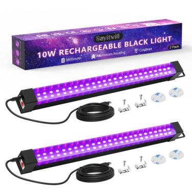 Imagem de Pacote com 2 pacotes recarregáveis Black Light Bar Sayitwill para Glow