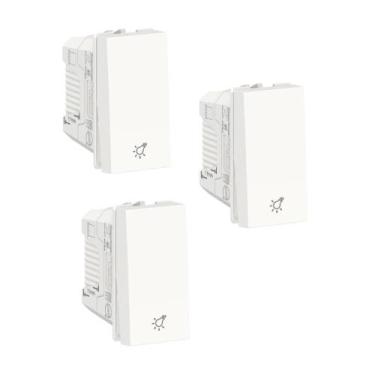 Imagem de Kit 3x Pulsador Minuteria S70117604 Branco Orion Schneider