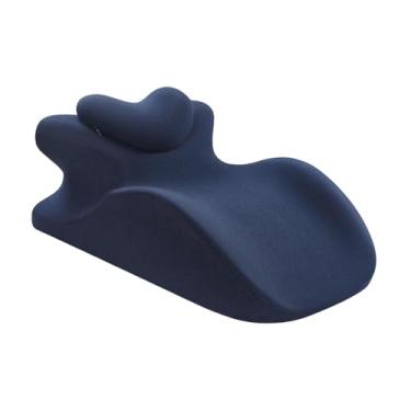 Imagem de IEUDNS Travesseiro de apoio para pescoço com a face para baixo, capa removível, presente, almofada confortável, travesseiro para assistir filmes, ler e, Azul-marinho