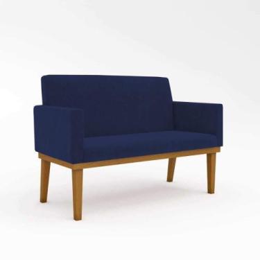 Imagem de Namoradeira Base Reforçada Sala Elegante  Balaqui Decor, Azul Marinho