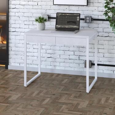 Imagem de Mesa Kuadra Office 90x60x75cm com 02 Gavetas Branco Chess