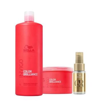 Imagem de Wella Brilliance Sh 1000ml + Masc 500ml + Oleo 30ml - Wella profission
