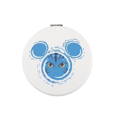 Imagem de CMNIM Presentes de viagem em família, rato de desenho animado, compacto, espelhado, filmes, presentes para fãs de Neytiri, presentes de férias em família (25528 azul M espelhado)