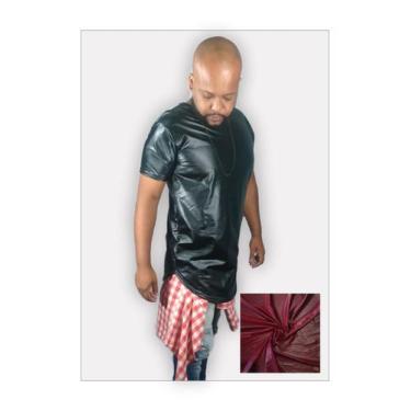 Imagem de Camiseta Couro Cirre Longline - DBS, Bordô, GG