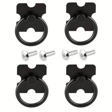 Imagem de Puxador Colonial Redondo Preto 3/16 para Móveis, Kit com 10 Unidades, Acabamento Fosco