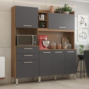 Imagem de Cozinha Completa 6 Portas America Amendola Touch Grafito - CASA H