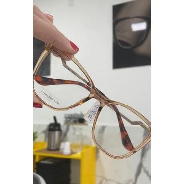 Imagem de Armação de óculos feminino transparente com oncinha - pronto socorro d