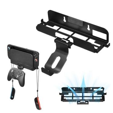 Imagem de Wall Mount for Nintendo Switch2 Metal Wall Mount Kit Shelf Accessories with 2 Joy Con Brackets, Safely Store Switch Console Near or Behind TV, Black