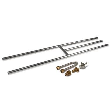 Imagem de Golden Flame 91,44 cm x 15,24 cm (gás natural) Fire Pit and Fireplace H-Burner (série 304 SS) com kit de conexão