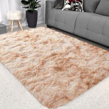 Imagem de Carpete quarto 2,00x1,50 peludo 4 cm alto fofo(Bege mesclado)