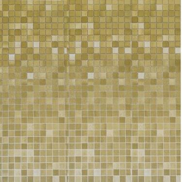 Imagem de Papel de Parede Adesivo Pastilha Mosaico Dourado 5 metros = 1 Rolo de 5m X 45cm Autocolante Cozinha Banheiro