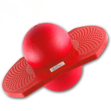 Imagem de Bola Pilates, Bola de EquilíBrio AeróBica InfláVel com Plataforma de Bomba(Vermelho)