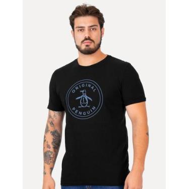 Imagem de Camiseta Original Penguin Masculina Navy Circle Logo Preta, S/P