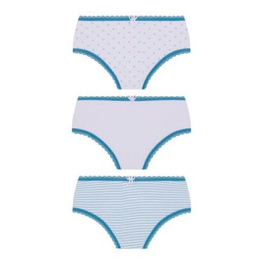 Imagem de Kit/3 Calcinha Lobinha Lupo 18102-089 kids Estampada Algodão T. PP/G, 