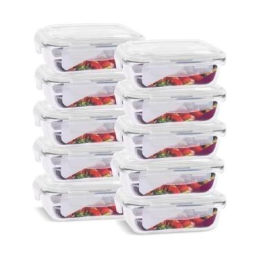 Imagem de Pote de vidro 1000ml hermético potes para marmitas pote com tampa kit de potes vasilha potes marmita pote de potes herméticos mantimentos pote de vidro potes armazenamento (2)