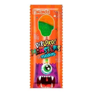 Imagem de Pirulito Dip Loko Neon Caveira Sabores Sortidos 10g - DipLoko
