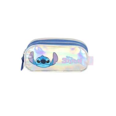 Imagem de Estojo Escolar Triplo Luxcel Stitch - Holográfico
