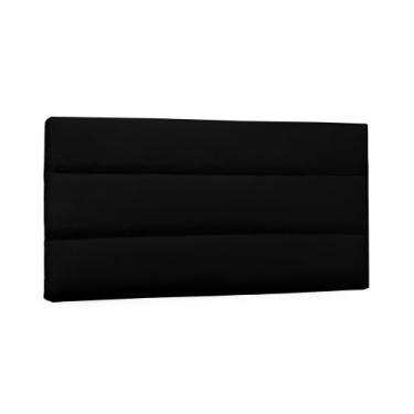 Imagem de Painel de Cama 90cm Greta Suede - Lucadi Home, Suede Preto